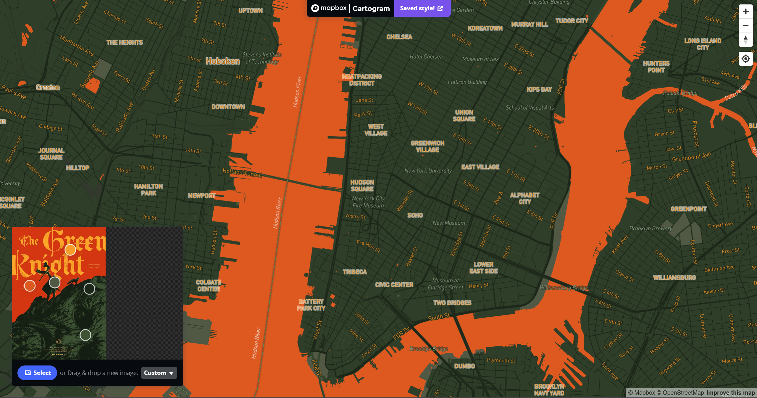 Exploration using mapbox's cartogram tool